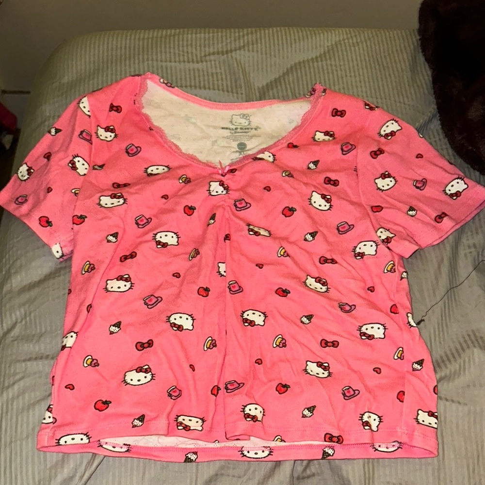 Hello Kitty Pink Cropped Top